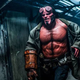 David Harbour as Hellboy.